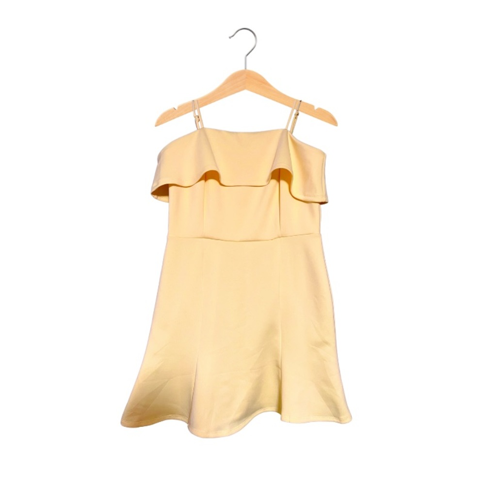 Boutique Sweet Storm Yellow Knee Length Mini Dress | Size Small (S)